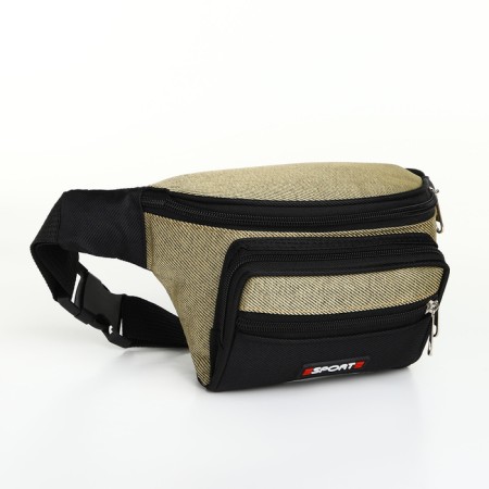 Board waist on lightning, 3 outer pockets, beige color/black