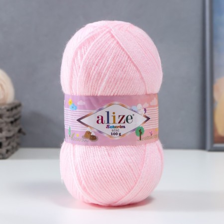 Yarn "Sekerim Bebe" 100% acrylic 320m/100g (184 light pink)