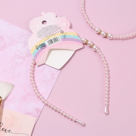 Hair rim "The Story of My Happiness" Pearl-1