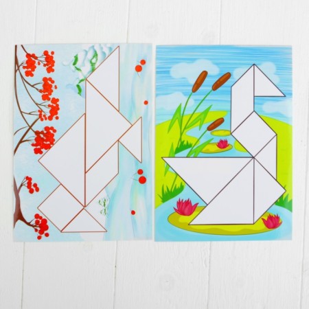 Tangram with a set of cards "Baby" 8 cards-4