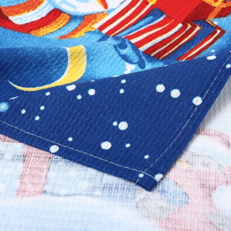 A set of towels "Dolyana" snowman 35x60cm-3pcs, 100% HL, waffle canvas 162g/m2-3