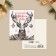 Postcard-Mini "Fairytale New Year", deer of BB 10.7 x 8.8 cm, New Year