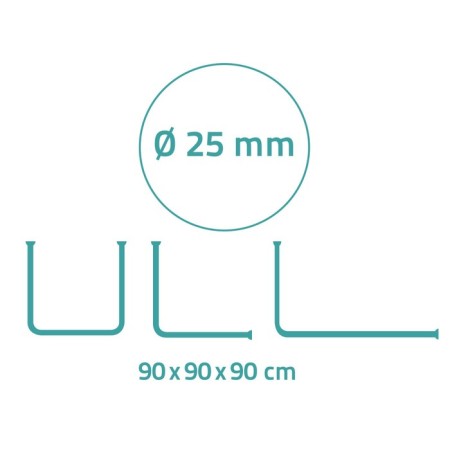 Universal rod wien d 25 mm, black-2