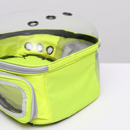 Backpack for carrying animals, transparent, 31 x 28 x 42 cm, yellow-10
