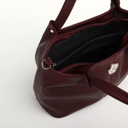 Women's bag with lightning, burgundy color-4