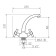 Kitchen mixer "RMS" SL138-272F, two-toll, zinc, chrome