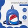 Baby backpack on lightning, 3 outer pockets, blue color