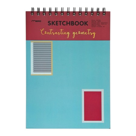 Sketchbook 18x25cm for pastel, 30 sheets "Geometry", hard cover, density 130 gr, mix-2