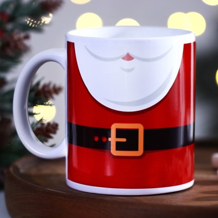 Ceramic mug "Santa", 320 ml, white color-1