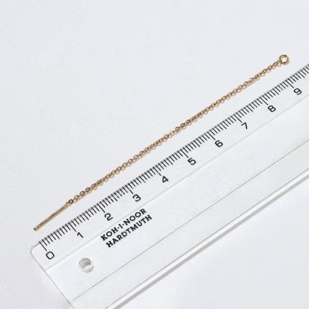 Fundamentals for a bubble of 80 × 0.8 mm, broach with a chain, color gold (steam)-2