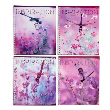 Notebook of 48 sheets in a cage on the crest "Lavender mood", cover Clockwork cardboard, glossy lamination, mix