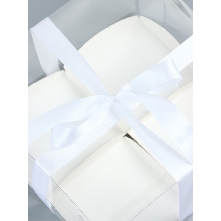 Box for cakes 4 pieces, white, 20 x 20 x 10 cm-1