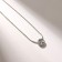 Piece "Strazinka" circle circle, white color in silver, 40 cm