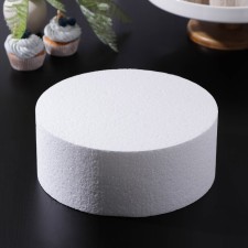 Falter for the cake is round, d = 25 cm, h = 10 cm, white color
