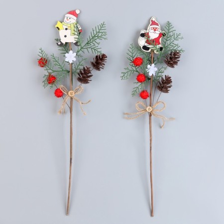 Wooden decor on the New Year's stick 40 × 15 × 3 cm, mix-5