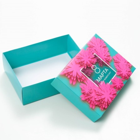 Gift box, cover is, the team "March 8", 21 x 15 x 7 cm-2