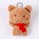 Soft toy "Bear", on a key fob, size 14 cm, brown color
