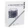 Horizontal tray for papers 4 compartments, mesh metal, gray color