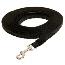 Kaponnoye zonik leash with double latex thread, 7 m*1.5 cm, black
