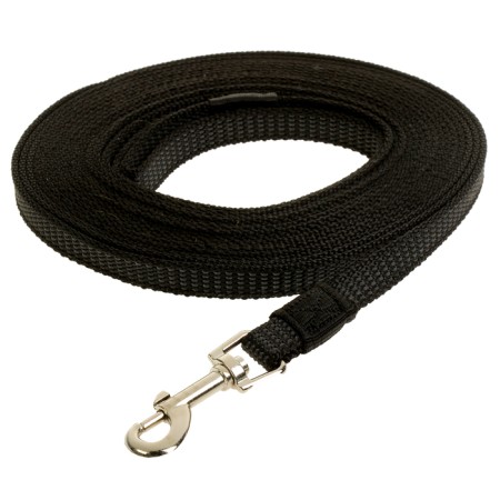 Kaponnoye zonik leash with double latex thread, 7 m*1.5 cm, black