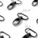 Metal carbine, 45 × 30 mm / 25 × 2 mm, 10 pcs, black color