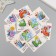 Cardboard "Good luck in the new year" set of 10 pcs (5 types) 4x6 cm