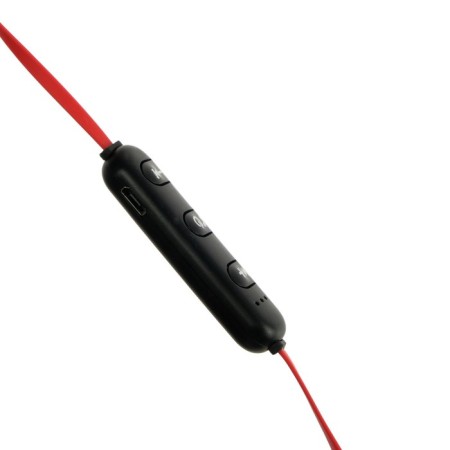 Wireless headphones Luazon vbt 1.30, vacuum, BT 4.1, 80 mAh, magnetic, black and red-3
