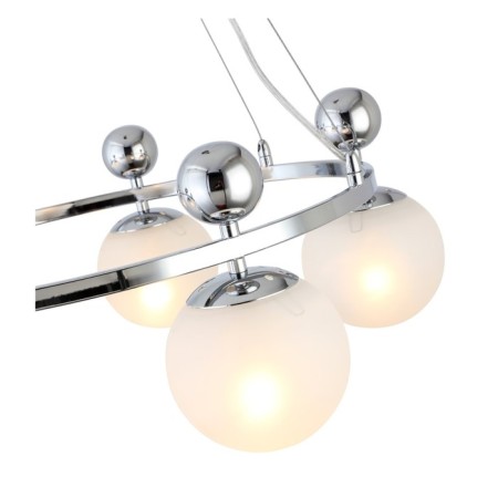 Suspended EVOLUCE lamp. Sle106103-05. Pechio. 5x60 watts, E27, 62x62x22 cm, chromium color-8
