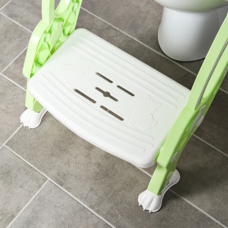 Children's lining - seat on the toilet "cat", green color-2