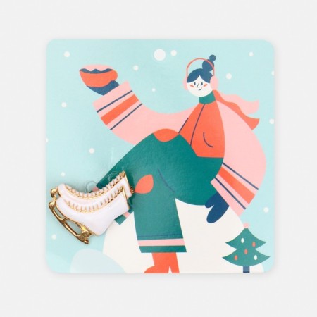 Book "skates", white color in gold-1