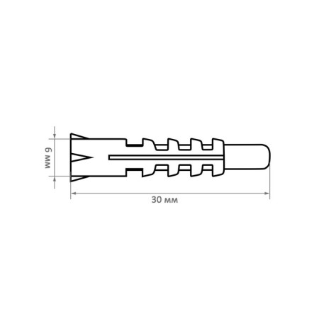 Dubeel "Rice tox" RL, concrete, 6x30 mm, 1000 pcs-5