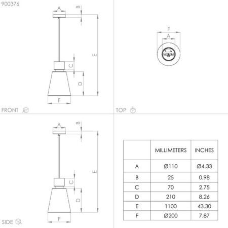 Suspended ceiling lamp Aglientina, 1x40W E27-3