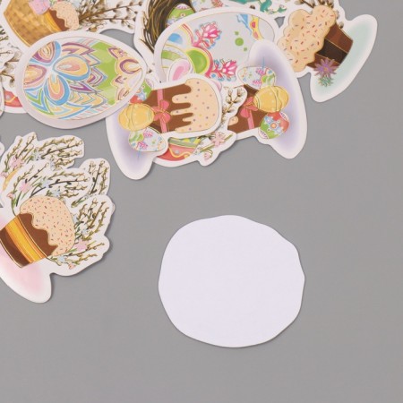 Stickers for creativity "Feast of Light Easter" embossing gold set 48 pcs 9x7x0.8 cm-4