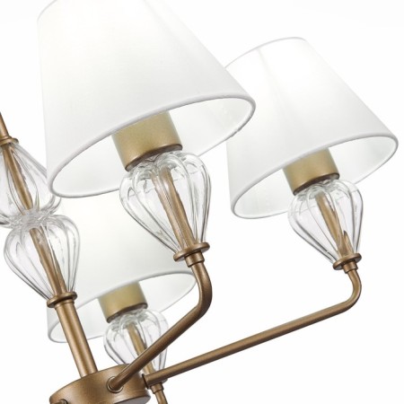 Suspended EVOLUCE lamp. Sle107423-05. Dalida. 5x60 watts, E14, 65x65x41 cm, golden color-11