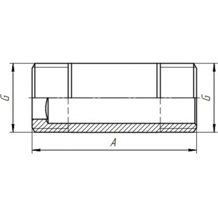 Extension cord Aqualink, 1/2 "x 70 mm, external thread, brass with chrome coating-5