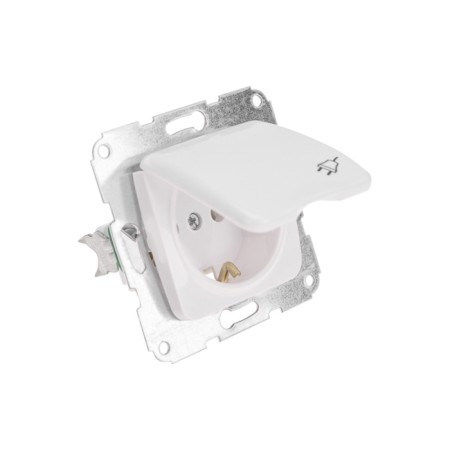 1-seater outlet kranz s/s with a lid s/y 16a fur. Bel KR-78-0213-3