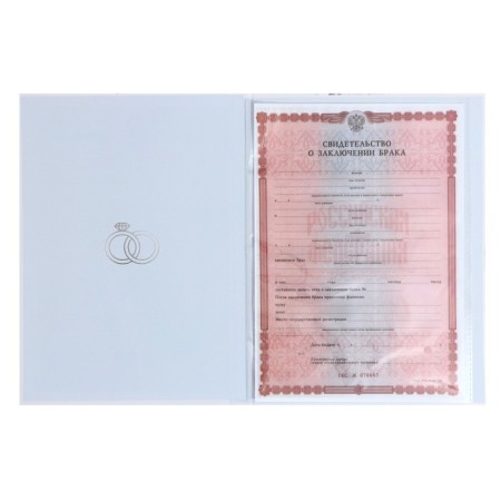 The folder for the certificate of marriage "Flowers", 23.5 x 31.5 cm.-5