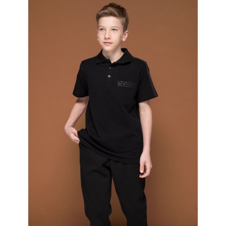 Polo for the boy Pelican, height 164 cm, black color-8