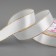 Satin tape "Golden threads", 25 mm × 23 ± 1 m, white color No. 001