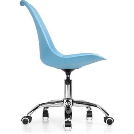 Computer chair Kolin Metal/Eco -leather/Plastic, Chrome/Blue 49x56x78 cm-2