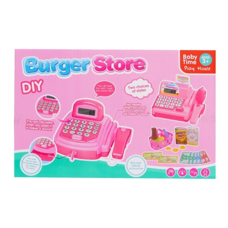 Cashier "Cool shop" with a scanner, basket and accessories-8