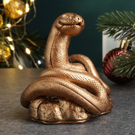 Figure "Snake of Zen" Bronze, 10x10x10cm-1