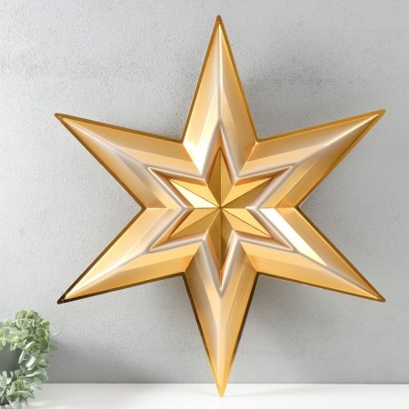 Figure "Star in the Star" Big Gold, 69.5x60.3 cm-1