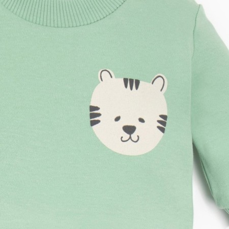 Kidsa (sweatshirt, trousers) minku, green/ecrew, height 62-68 cm-4