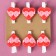 Decorative clothing “hearts with a bow” set 6 pcs., 2 × 11.5 × 16 cm