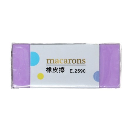 Rectangular eraser "pasta", in a paper holder, mix-3
