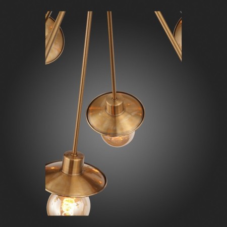 Suspension lamp ST LUCE. SL1111.303.30. Guido. 30x40 watts, e27, 100x100 cm, brass color-7