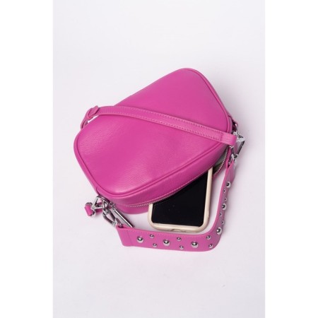 Bag Cross-Body Women's, genuine leather, Ludor Pink, 22x8x14 cm-4