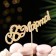 Toppers, gold glitter, with a skewer, "since March 8 No. 2" 13x5 cm