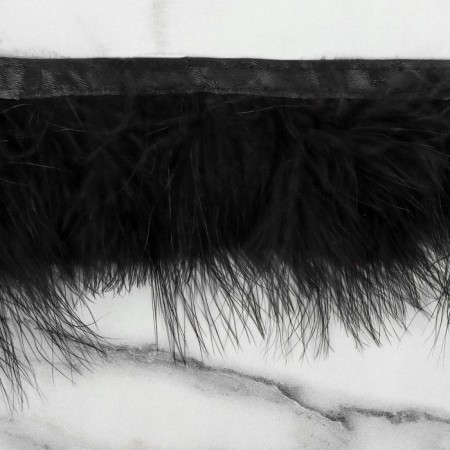 Braid with feathers Marabu, 8-10 cm, 5 ± 0.5 m, black color-2